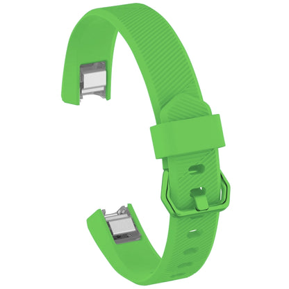 Solid Color Silicone Watch Band for FITBIT Alta / HR, Size: L(Green) - Watch Bands by buy2fix | Online Shopping UK | buy2fix