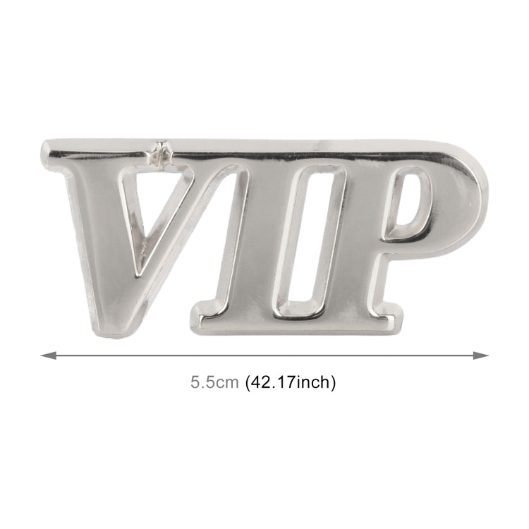 Car One-Piece VIP Metal Personalized Decorative Stickers, Size: 5.5x2.5x0.5cm (Silver) - 3D Metal Sticker by buy2fix | Online Shopping UK | buy2fix