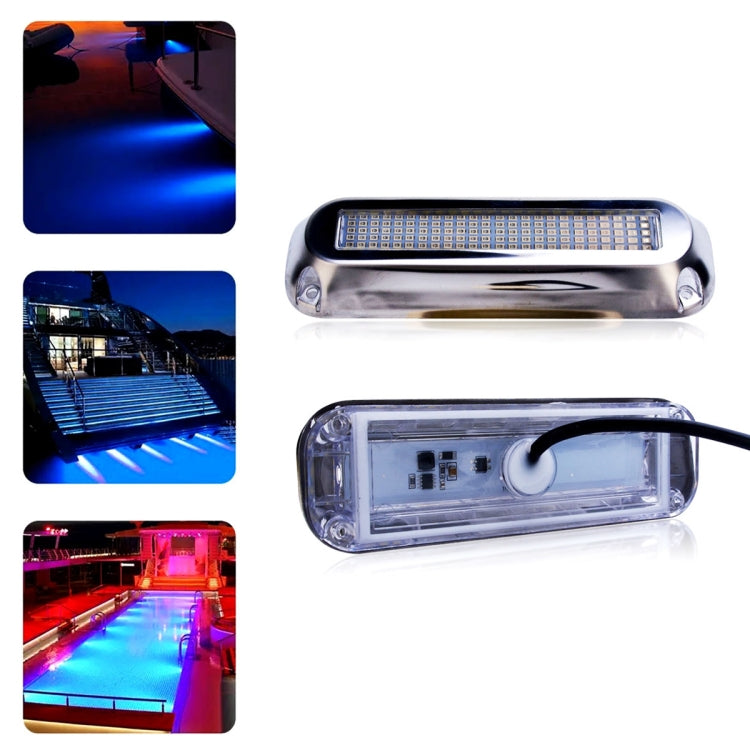 Ship / Yacht 10-30V 120LEDs Waterproof Stainless Steel Underwater Light (Blue Light) - Marine Accessories & Parts by buy2fix | Online Shopping UK | buy2fix