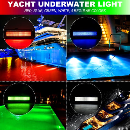 Ship / Yacht 10-30V 120LEDs Waterproof Stainless Steel Underwater Light (Green Light) - Marine Accessories & Parts by buy2fix | Online Shopping UK | buy2fix