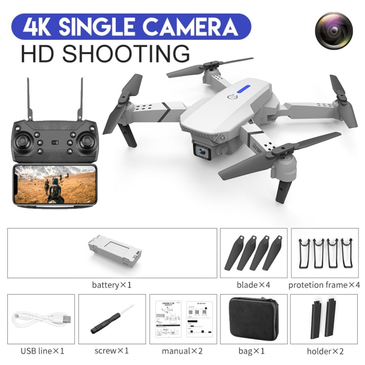 LS-E525 4K Single HD Camera Mini Foldable RC Quadcopter Drone Remote Control Aircraft(White) - RC Aircrafts by buy2fix | Online Shopping UK | buy2fix