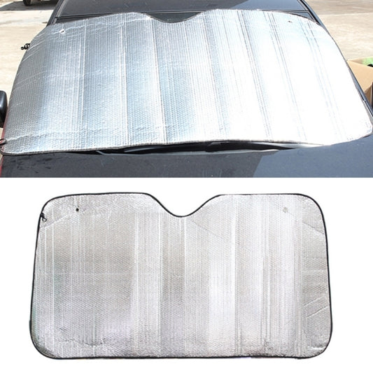 Silver Aluminum Foil Sun Shade Car Windshield Visor Cover Block Front Window Sunshade UV Protect, Size: 140 x 70cm - Aluminum Film PEVA by buy2fix | Online Shopping UK | buy2fix