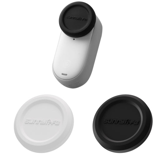 For Insta360 GO 3S Sunnylife 2pcs Black and White Scratch-resistant Lens Protective Cap - Len Accessories by Sunnylife | Online Shopping UK | buy2fix