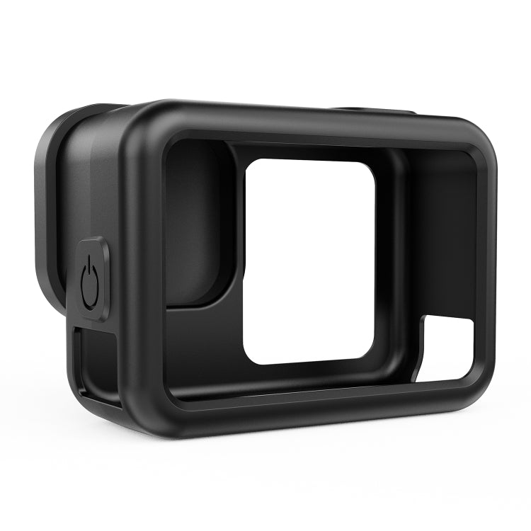 For GoPro HERO13 Black Silicone Protective Case Cover with Wrist Strap & Lens Cover (Black) - Silicone Cases by buy2fix | Online Shopping UK | buy2fix