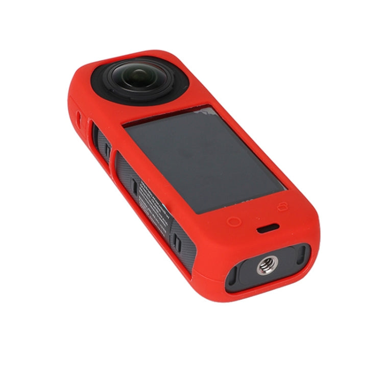 For Insta360 X4 Silicone Protective Case with Lens Cover (Red) - Case & Bags by buy2fix | Online Shopping UK | buy2fix