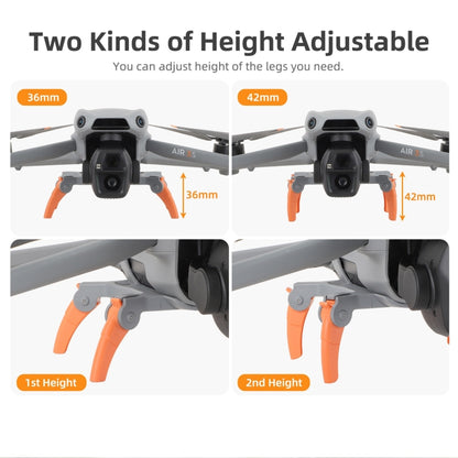 For DJI Air 3S / 3 Sunnylife Landing Gear Extensions Heightened Spider Gears Support Leg (Orange) - Landing Gear by Sunnylife | Online Shopping UK | buy2fix