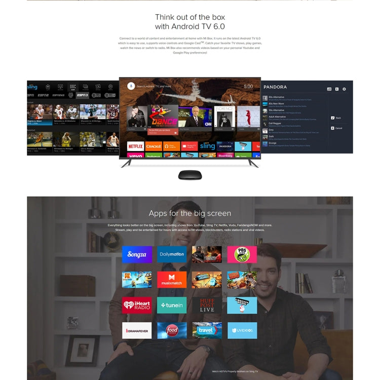 Original Xiaomi Mi Box (Global Version) 4K Android TV 6.0 Set-top Box Quad-core Cortex-A53 2.0GHz Dual-band Wi-Fi 2.4GHz / 5GHz, Bluetooth 4.0 / 3.0, 2GB+8GB - Others by Xiaomi | Online Shopping UK | buy2fix