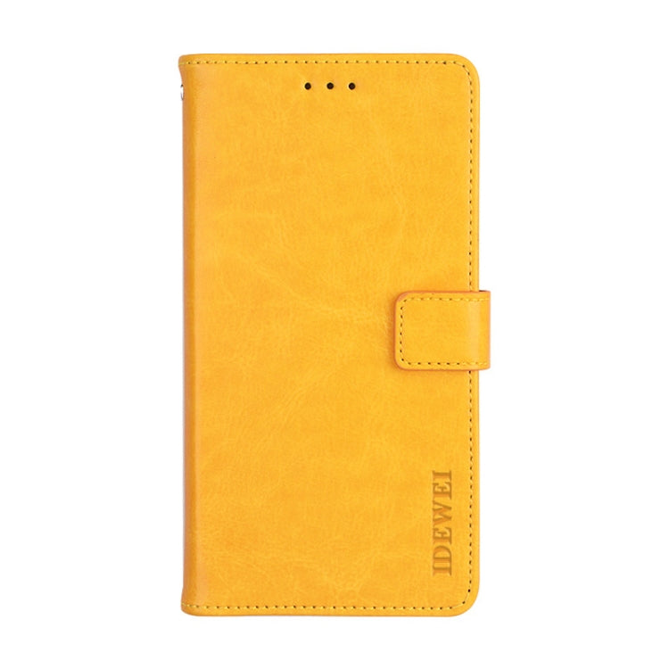 For OnePlus Nord N100 idewei Crazy Horse Texture Horizontal Flip Leather Case with Holder & Card Slots & Wallet(Yellow) - OnePlus Cases by idewei | Online Shopping UK | buy2fix