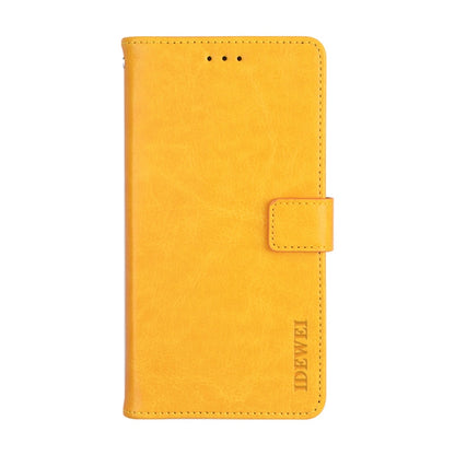 For OnePlus Nord N100 idewei Crazy Horse Texture Horizontal Flip Leather Case with Holder & Card Slots & Wallet(Yellow) - OnePlus Cases by idewei | Online Shopping UK | buy2fix