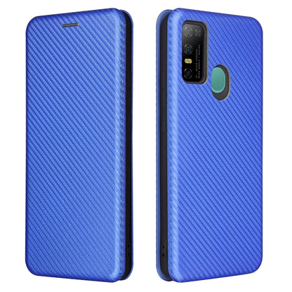 For DOOGEE N30 Carbon Fiber Texture Horizontal Flip TPU + PC + PU Leather Case with Card Slot(Blue) - More Brand by buy2fix | Online Shopping UK | buy2fix