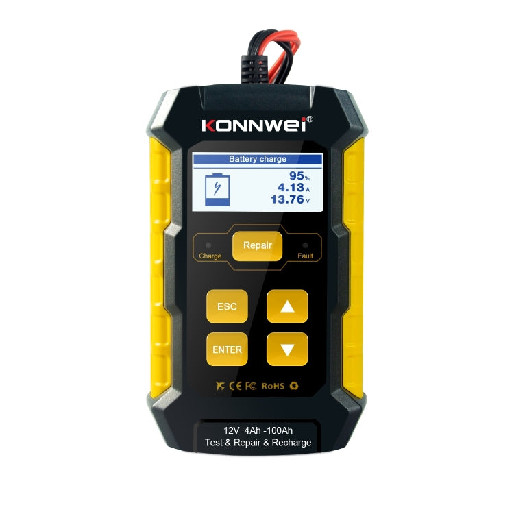 KONNWEI KW510 3 in 1 Car Battery Tester / Charger / Repairer, Support 8 Languages (EU Plug) - Code Readers & Scan Tools by KONNWEI | Online Shopping UK | buy2fix