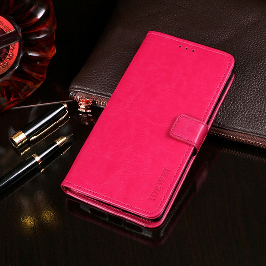 For Cubot C30 idewei Crazy Horse Texture Horizontal Flip Leather Case with Holder & Card Slots & Wallet(Rose Red) - More Brand by idewei | Online Shopping UK | buy2fix