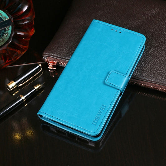 For Meizu M10 idewei Crazy Horse Texture Horizontal Flip Leather Case with Holder & Card Slots & Wallet(Sky Blue) - Meizu by idewei | Online Shopping UK | buy2fix