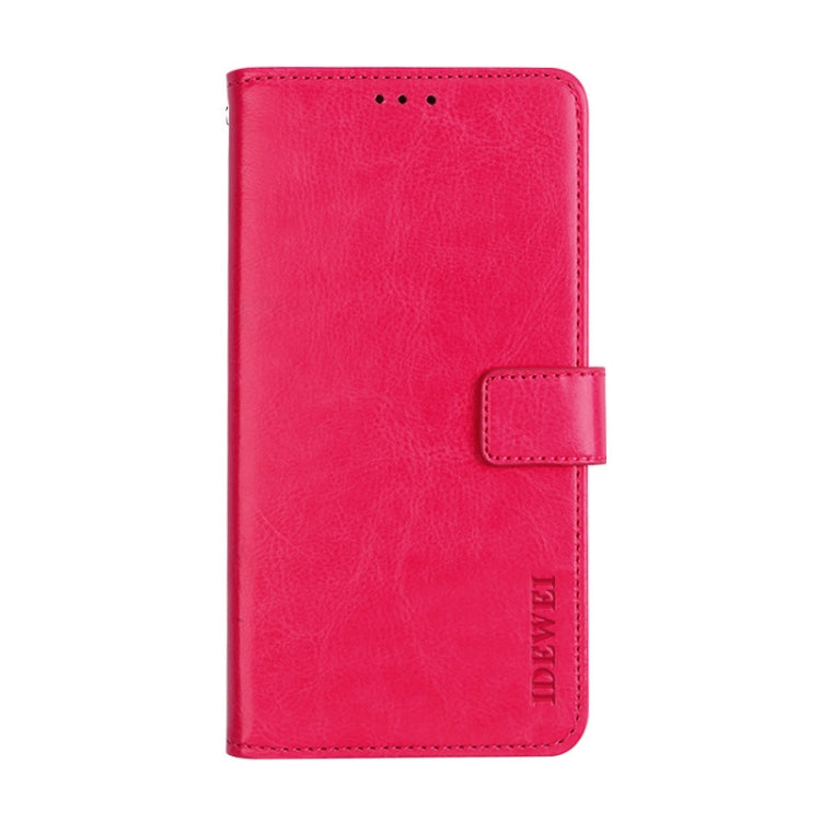 For Lenovo K12 idewei Crazy Horse Texture Horizontal Flip Leather Case with Holder & Card Slots & Wallet(Rose Red) - Lenovo by idewei | Online Shopping UK | buy2fix