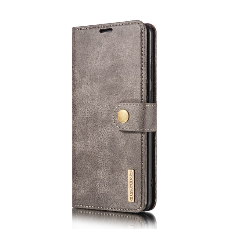 For Samsung Galaxy A72 5G / 4G DG.MING Crazy Horse Texture Flip Detachable Magnetic Leather Case with Holder & Card Slots & Wallet(Grey) - Galaxy Phone Cases by DG.MING | Online Shopping UK | buy2fix