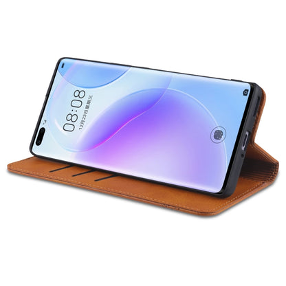 For Huawei nova 8 Pro 5G AZNS Magnetic Calf Texture Horizontal Flip Leather Case with Card Slots & Holder & Wallet(Dark Brown) - Huawei Cases by AZNS | Online Shopping UK | buy2fix