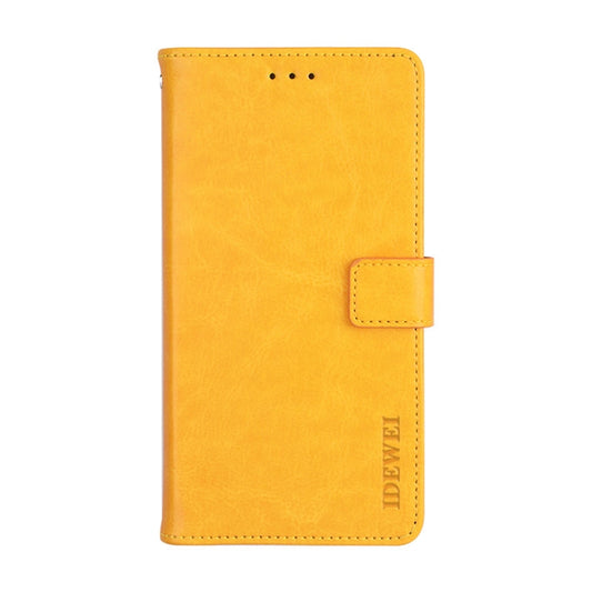 For Meizu 18 idewei Crazy Horse Texture Horizontal Flip Leather Case with Holder & Card Slots & Wallet(Yellow) - Meizu by idewei | Online Shopping UK | buy2fix