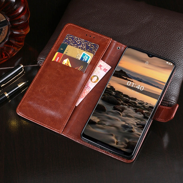 For Nokia 1.4 idewei Crazy Horse Texture Horizontal Flip Leather Case with Holder & Card Slots & Wallet(Black) - Nokia Cases by idewei | Online Shopping UK | buy2fix