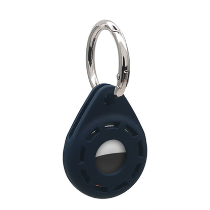 Silica Gel Anti-scratch Shockproof Protective Cover Soft Case with Keychain Ring Loop For AirTag(Blue) - Key Chain Series by MOMAX | Online Shopping UK | buy2fix