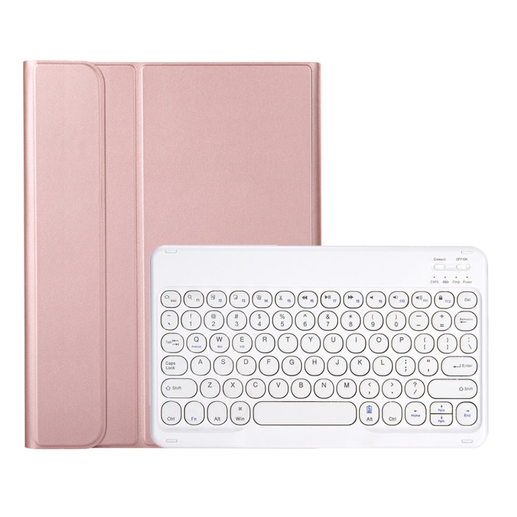 YA11B 2021 Detachable Lambskin Texture Round Keycap Bluetooth Keyboard Leather Tablet Case with Pen Slot & Stand For iPad Pro 11 (2021)(Rose Gold) - For iPad Pro by buy2fix | Online Shopping UK | buy2fix