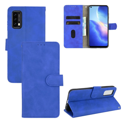 For Blackview A90 Solid Color Skin Feel Magnetic Buckle Horizontal Flip Calf Texture PU Leather Case with Holder & Card Slots & Wallet(Blue) - More Brand by buy2fix | Online Shopping UK | buy2fix