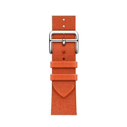 Two-color Nylon Braid Watch Band For Apple Watch Ultra 49mm&Watch Ultra 2 49mm / Series 9&8&7 45mm / SE 3&SE 2&6&SE&5&4 44mm / 3&2&1 42mm(Orange) - Watch Bands by buy2fix | Online Shopping UK | buy2fix