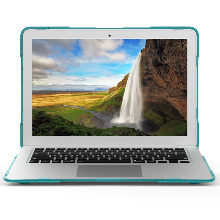 For MacBook Air 13.3 inch A1466 / A1369 TPU and PC Two-color Anti-fall Laptop Protective Case(Sky Blue) - MacBook Air Cases by buy2fix | Online Shopping UK | buy2fix