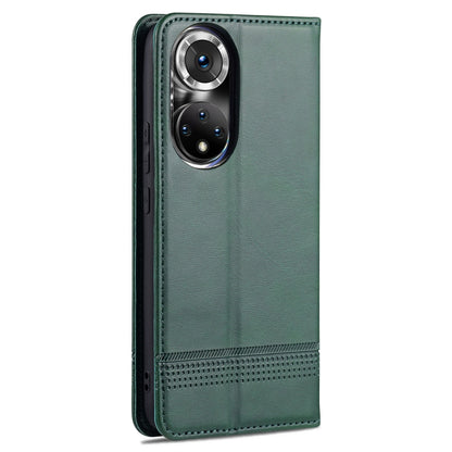 For Honor 50 Pro AZNS Magnetic Calf Texture Horizontal Flip Leather Case with Card Slots & Holder & Wallet(Dark Green) - Honor Cases by AZNS | Online Shopping UK | buy2fix