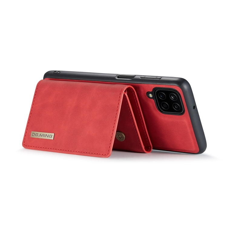 For Samsung Galaxy A12 5G DG.MING M1 Series 3-Fold Multi Card Wallet  Back Cover Shockproof Case with Holder Function(Red) - Galaxy Phone Cases by DG.MING | Online Shopping UK | buy2fix