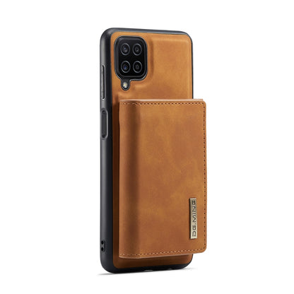 For Samsung Galaxy A12 5G DG.MING M1 Series 3-Fold Multi Card Wallet  Back Cover Shockproof Case with Holder Function(Brown) - Galaxy Phone Cases by DG.MING | Online Shopping UK | buy2fix