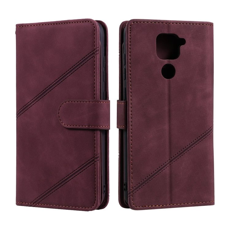 For Xiaomi Redmi Note 9 Skin Feel Business Horizontal Flip PU Leather Case with Holder & Multi-Card Slots & Wallet & Lanyard & Photo Frame(Red) - Xiaomi Cases by buy2fix | Online Shopping UK | buy2fix