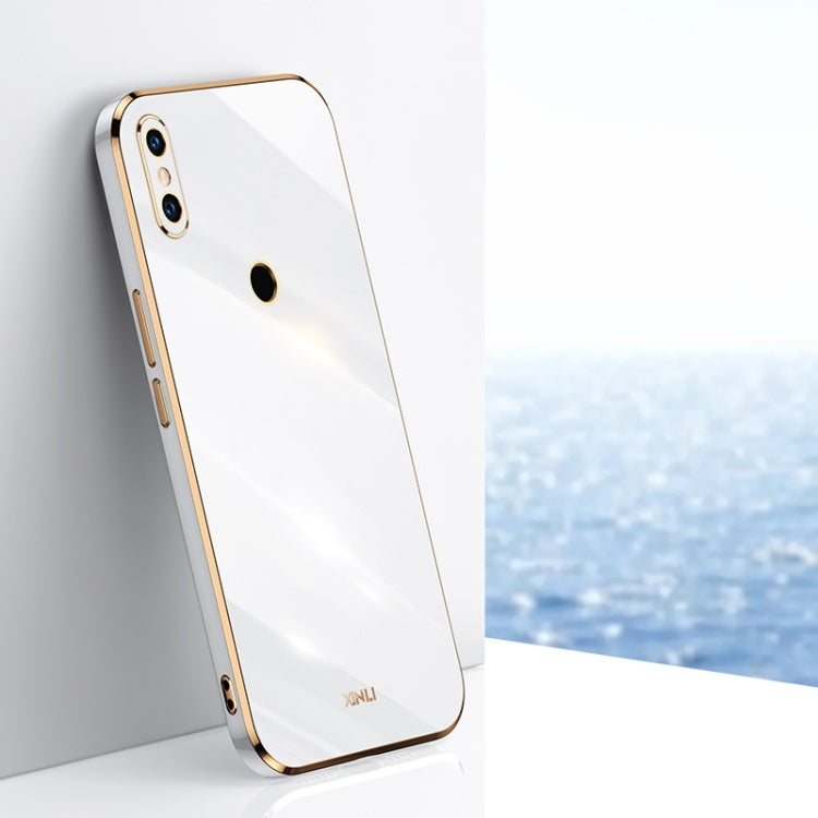 For Xiaomi Mi 8 XINLI Straight Edge 6D Electroplate TPU Phone Case(White) - Xiaomi Cases by XINLI | Online Shopping UK | buy2fix