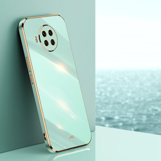 For Xiaomi Mi 10T Lite 5G XINLI Straight Edge 6D Electroplate TPU Phone Case(Mint Green) - Xiaomi Cases by XINLI | Online Shopping UK | buy2fix