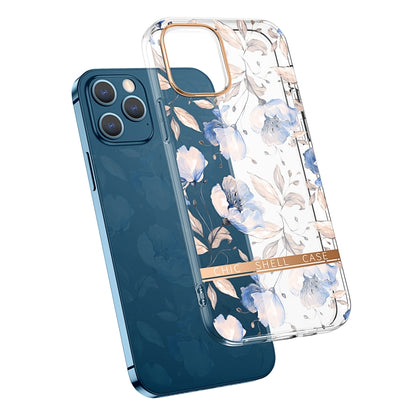 For iPhone 12 Pro Max High Translucent Electroplating Flower Pattern TPU + PC Shockproof Case(Cherry Blossoms) - iPhone 12 Pro Max Cases by buy2fix | Online Shopping UK | buy2fix