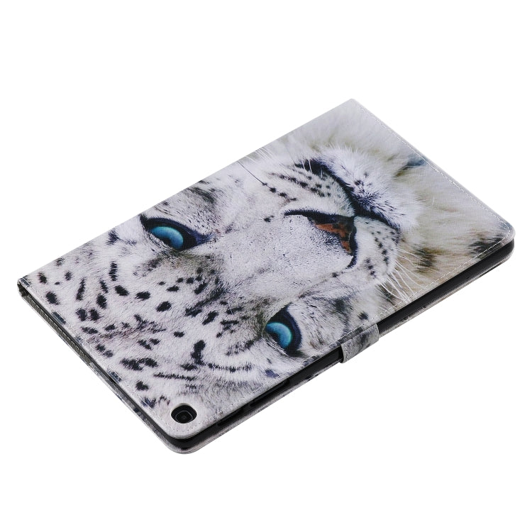 For Galaxy Tab A 10.1 (2019) 3D Colored Drawing Horizontal Flip Leather Case with Holder & Card Slots & Wallet(White Leopard) - Tab A 10.1 by buy2fix | Online Shopping UK | buy2fix