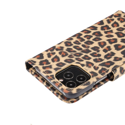 For iPhone 13 Leopard Pattern Horizontal Flip PC + PU Leather Case with Holder & Card Slots & Wallet(Yellow) - iPhone 13 Cases by buy2fix | Online Shopping UK | buy2fix