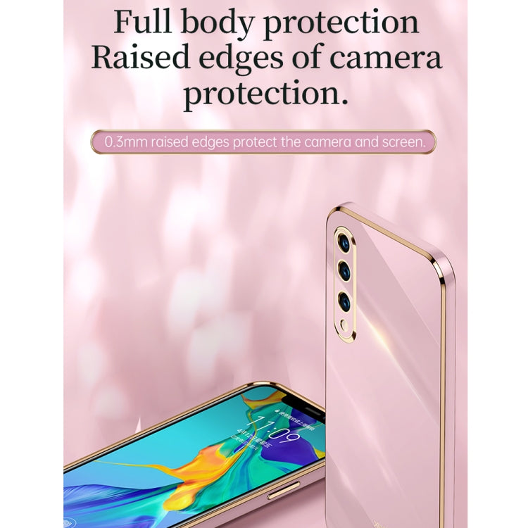 For Honor 20 Lite XINLI Straight Edge 6D Electroplate TPU Phone Case(Pink) - Honor Cases by XINLI | Online Shopping UK | buy2fix