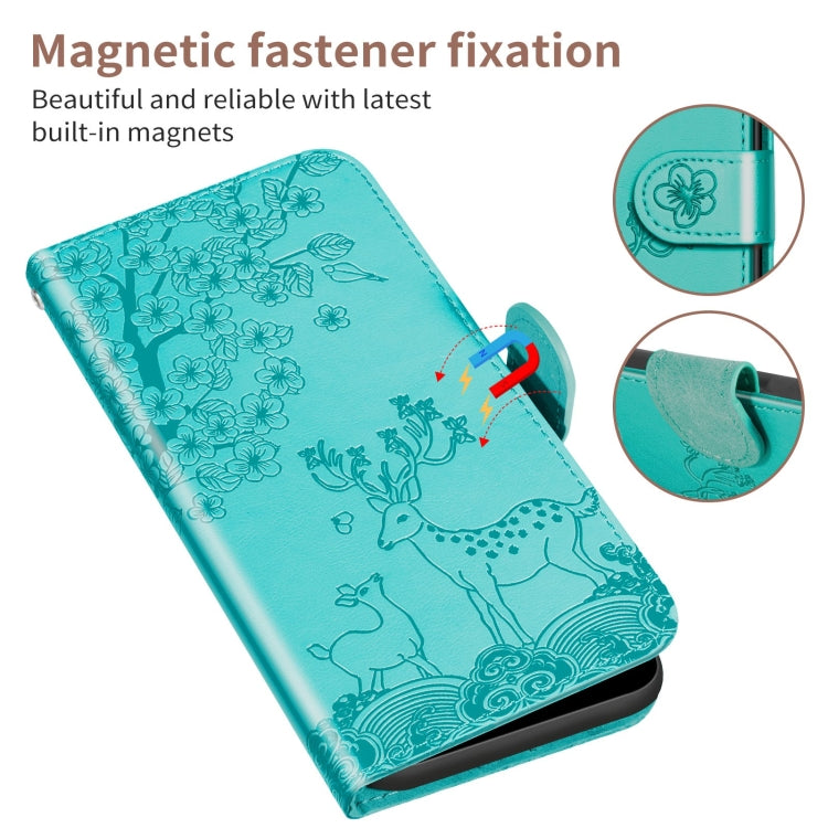 For Xiaomi Redmi Note 10 Pro Sika Deer Embossing Pattern Horizontal Flip PU Leather Case with Holder & Card Slot & Wallet & Photo Frame(Green) - Xiaomi Cases by buy2fix | Online Shopping UK | buy2fix