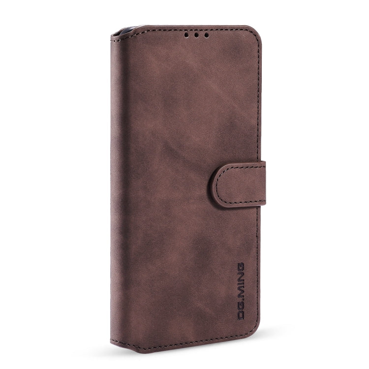 For Samsung Galaxy A22 5G DG.MING Retro Oil Side Horizontal Flip Leather Case with Holder & Card Slots & Wallet(Coffee) - Galaxy Phone Cases by DG.MING | Online Shopping UK | buy2fix