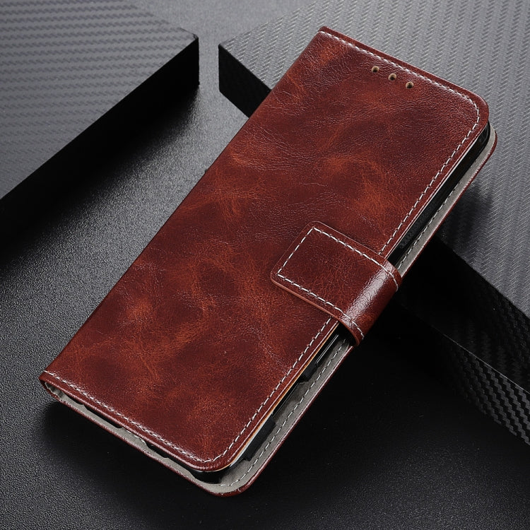 For OPPO A16 Retro Crazy Horse Texture Horizontal Flip Leather Case with Holder & Card Slots & Photo Frame & Wallet(Brown) - OPPO Cases by buy2fix | Online Shopping UK | buy2fix