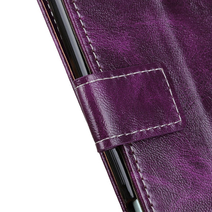 For OPPO A16 Retro Crazy Horse Texture Horizontal Flip Leather Case with Holder & Card Slots & Photo Frame & Wallet(Purple) - OPPO Cases by buy2fix | Online Shopping UK | buy2fix