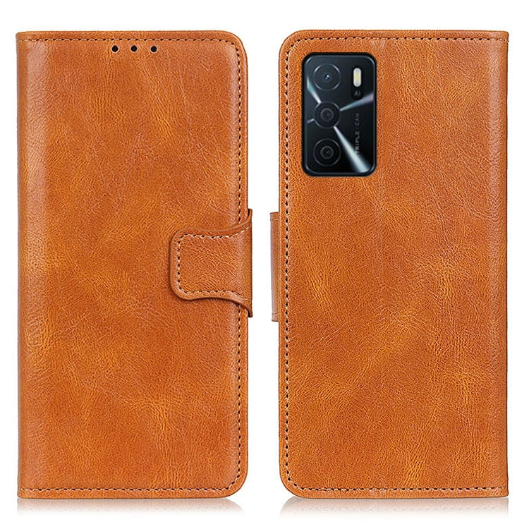 For OPPO A16 Mirren Crazy Horse Texture Horizontal Flip Leather Case with Holder & Card Slots & Wallet(Brown) - OPPO Cases by buy2fix | Online Shopping UK | buy2fix