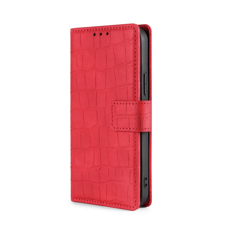 For OPPO A94 5G / F19 Pro+ / Reno5 Z Skin Feel Crocodile Texture Magnetic Clasp Horizontal Flip PU Leather Case with Holder & Card Slots & Wallet(Red) - OPPO Cases by buy2fix | Online Shopping UK | buy2fix