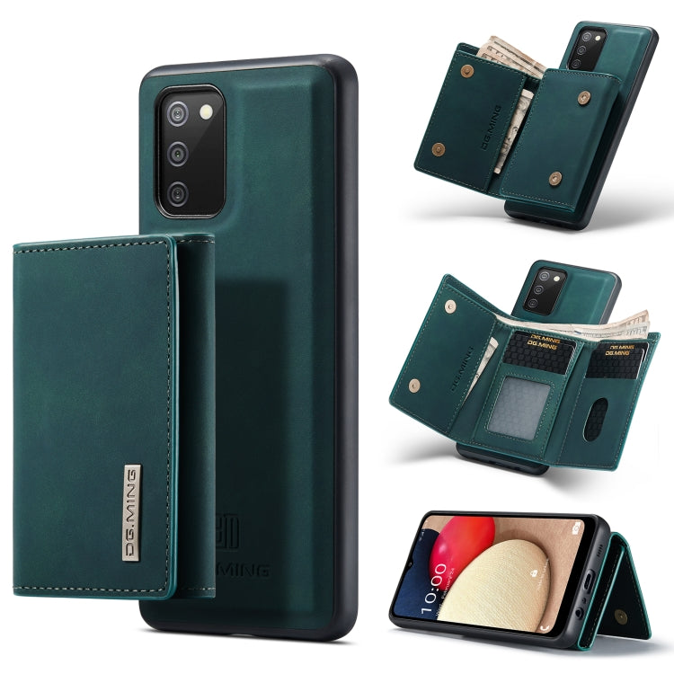 For Samsung Galaxy A02s DG.MING M1 Series 3-Fold Multi Card Wallet  Back Cover Shockproof Case with Holder Function(Green) - Galaxy Phone Cases by DG.MING | Online Shopping UK | buy2fix