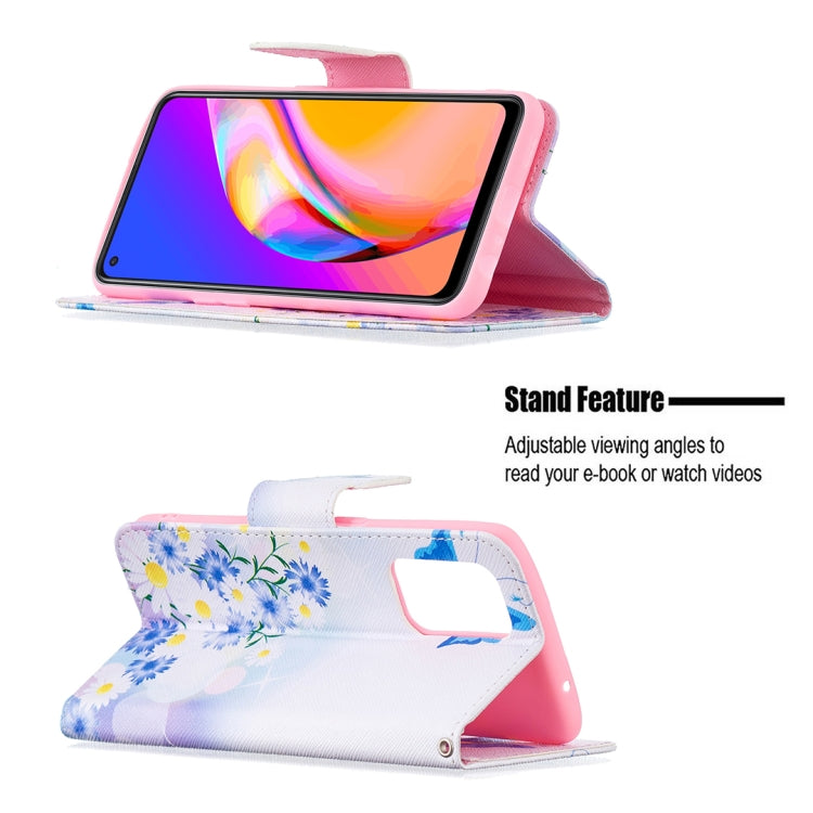 For OPPO A94 5G / Reno5 Z 5G / F19 Pro+ Colored Drawing Pattern Horizontal Flip Leather Case with Holder & Card Slots & Wallet(Butterfly Love) - OPPO Cases by buy2fix | Online Shopping UK | buy2fix