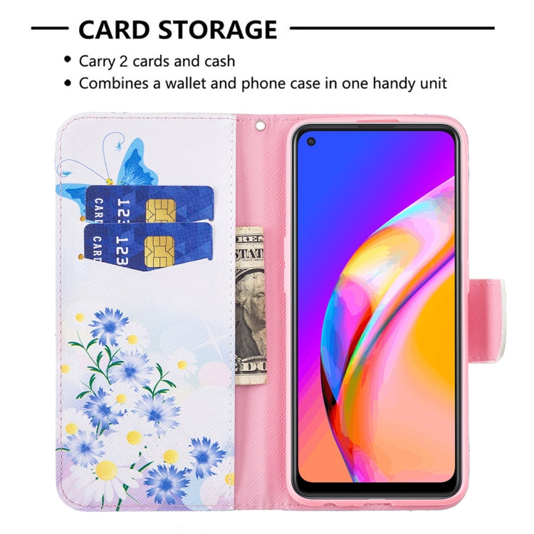 For OPPO A94 5G / Reno5 Z 5G / F19 Pro+ Colored Drawing Pattern Horizontal Flip Leather Case with Holder & Card Slots & Wallet(Butterfly Love) - OPPO Cases by buy2fix | Online Shopping UK | buy2fix