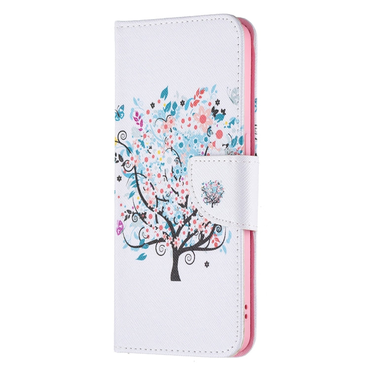 For OPPO Reno6 Colored Drawing Pattern Horizontal Flip Leather Case with Holder & Card Slots & Wallet(Tree) - OPPO Cases by buy2fix | Online Shopping UK | buy2fix