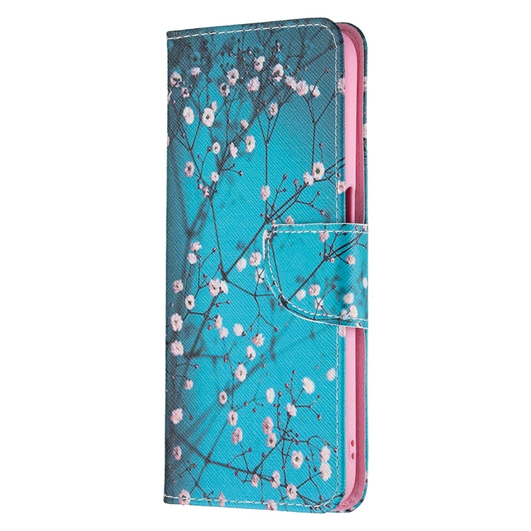 For OPPO Realme 8 5G / Realme V13 Colored Drawing Pattern Horizontal Flip Leather Case with Holder & Card Slots & Wallet(Plum Blossom) - Realme Cases by buy2fix | Online Shopping UK | buy2fix