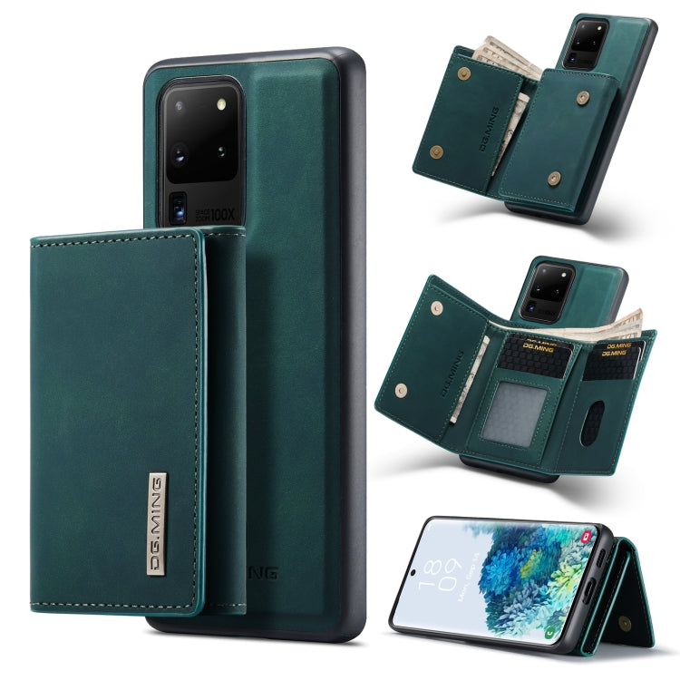 For Samsung Galaxy S20 Ultra DG.MING M1 Series 3-Fold Multi Card Wallet  Back Cover Shockproof Case with Holder Function(Green) - Galaxy Phone Cases by DG.MING | Online Shopping UK | buy2fix