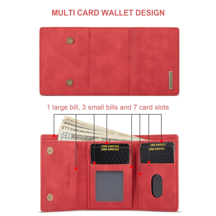 For Samsung Galaxy S20+ DG.MING M1 Series 3-Fold Multi Card Wallet  Back Cover Shockproof Case with Holder Function(Red) - Galaxy Phone Cases by DG.MING | Online Shopping UK | buy2fix